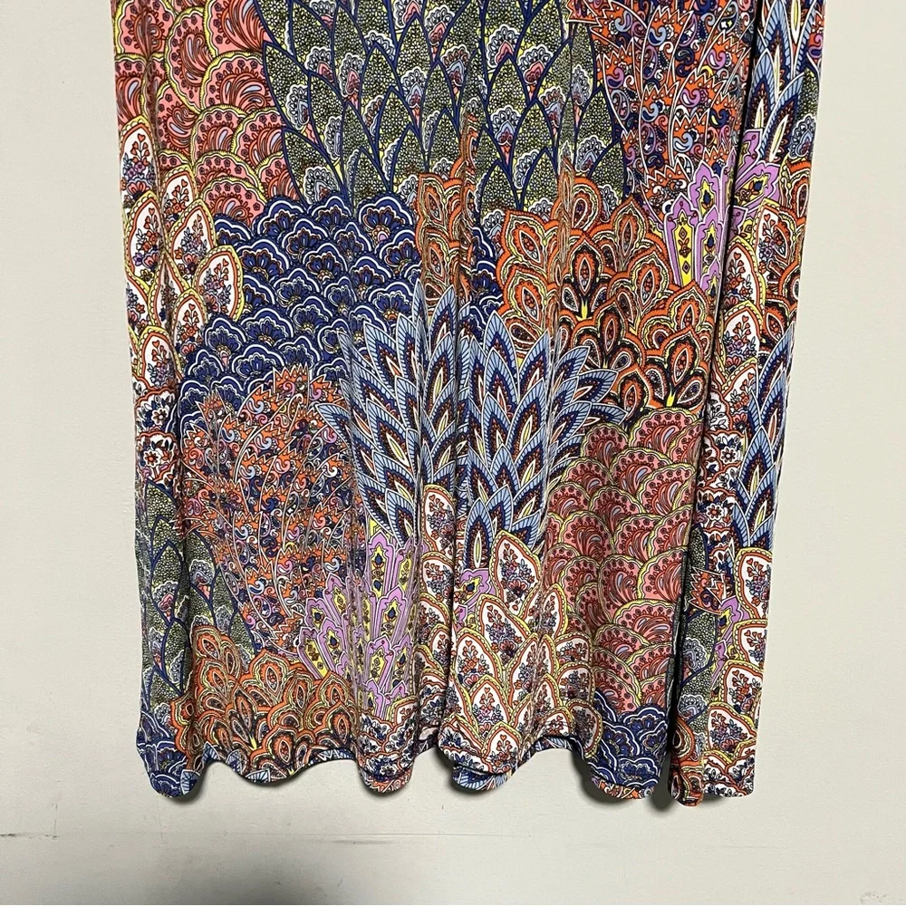 MSK Women’s XL Multicolor Paisley Button Front Sleeveless Shirt Dress - Picture 9 of 9
